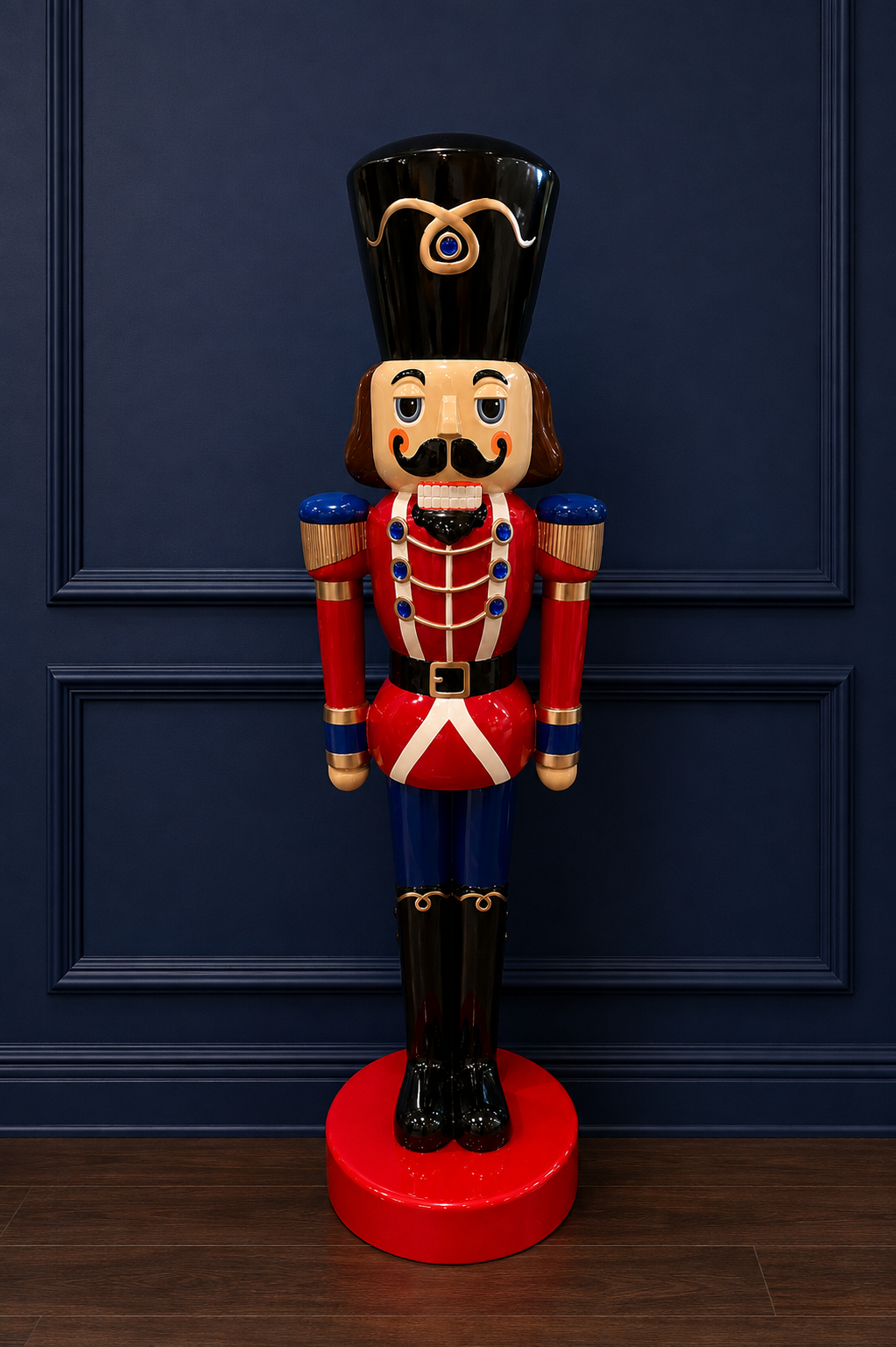 6 Foot Jeweled Nutcracker Resin Display — view 2