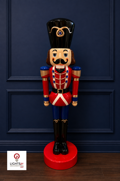 6 Foot Jeweled Nutcracker Resin Display — view 2