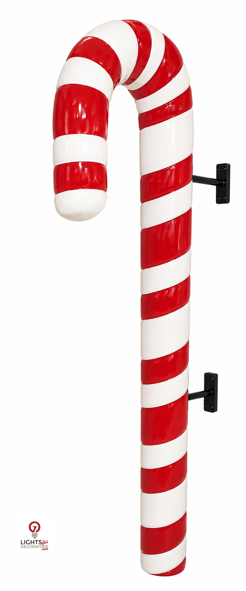 48" Candy Cane Wall Mount Resin Display