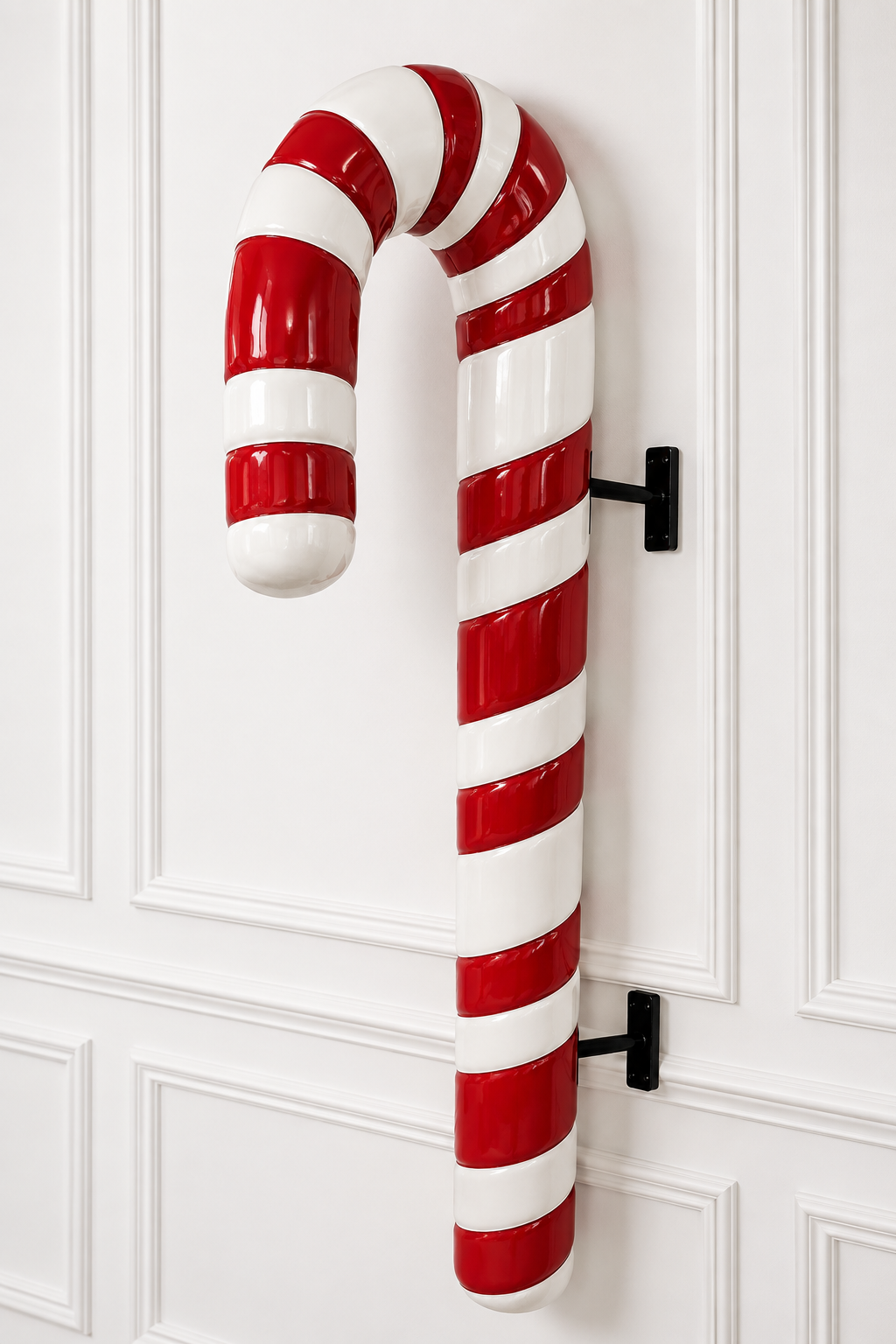 48" Candy Cane Wall Mount Resin Display — view 2
