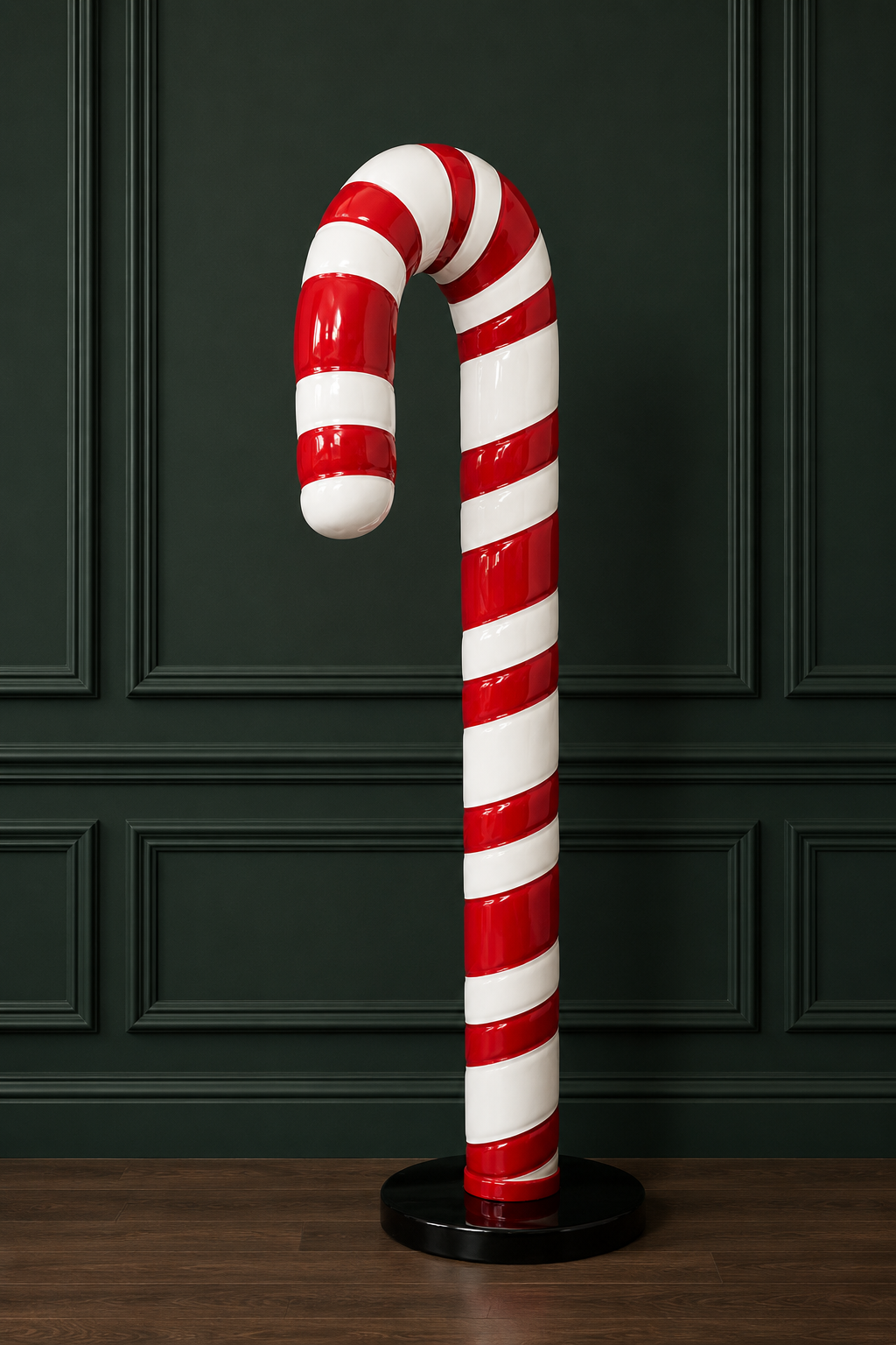 6' Candy Cane Freestanding Resin Display — view 3