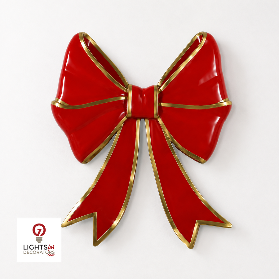 44" Ribbon Bow Surface Mount Resin Display