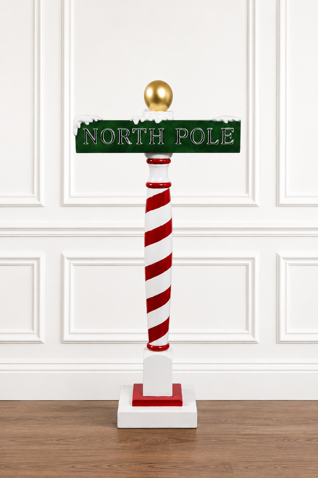 6' North Pole Sign Resin Display — view 2