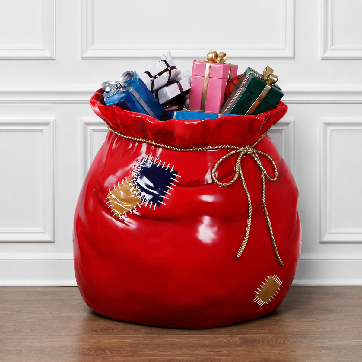 Santa's Gift Sack Photo Op Resin Display — view 2