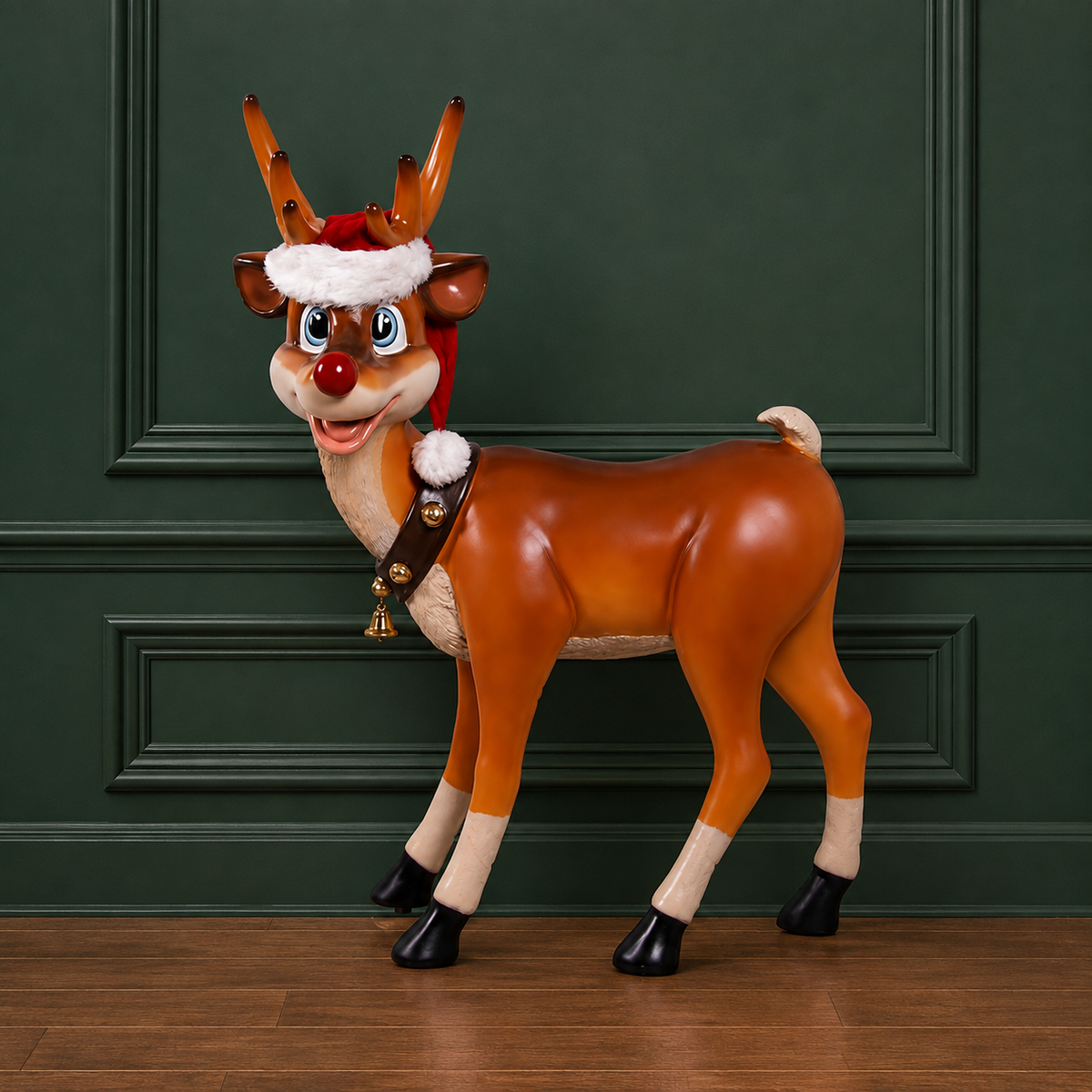 45" Standing Reindeer Resin Display — view 2