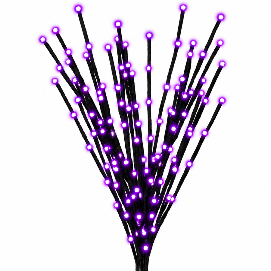 36" Purple Light Burst Ground Stake Purple- Steady- Brown