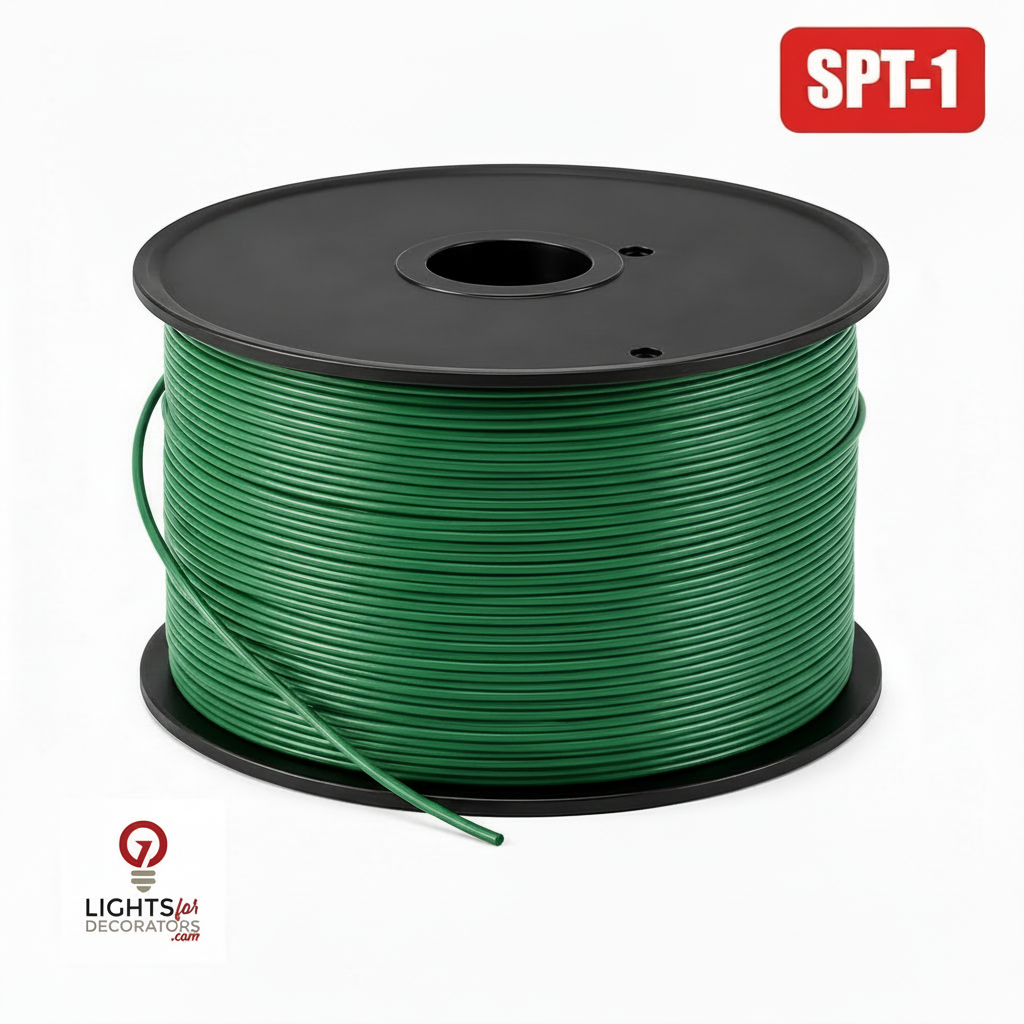 500' Green Wire (18AWG) - No sockets — view 1