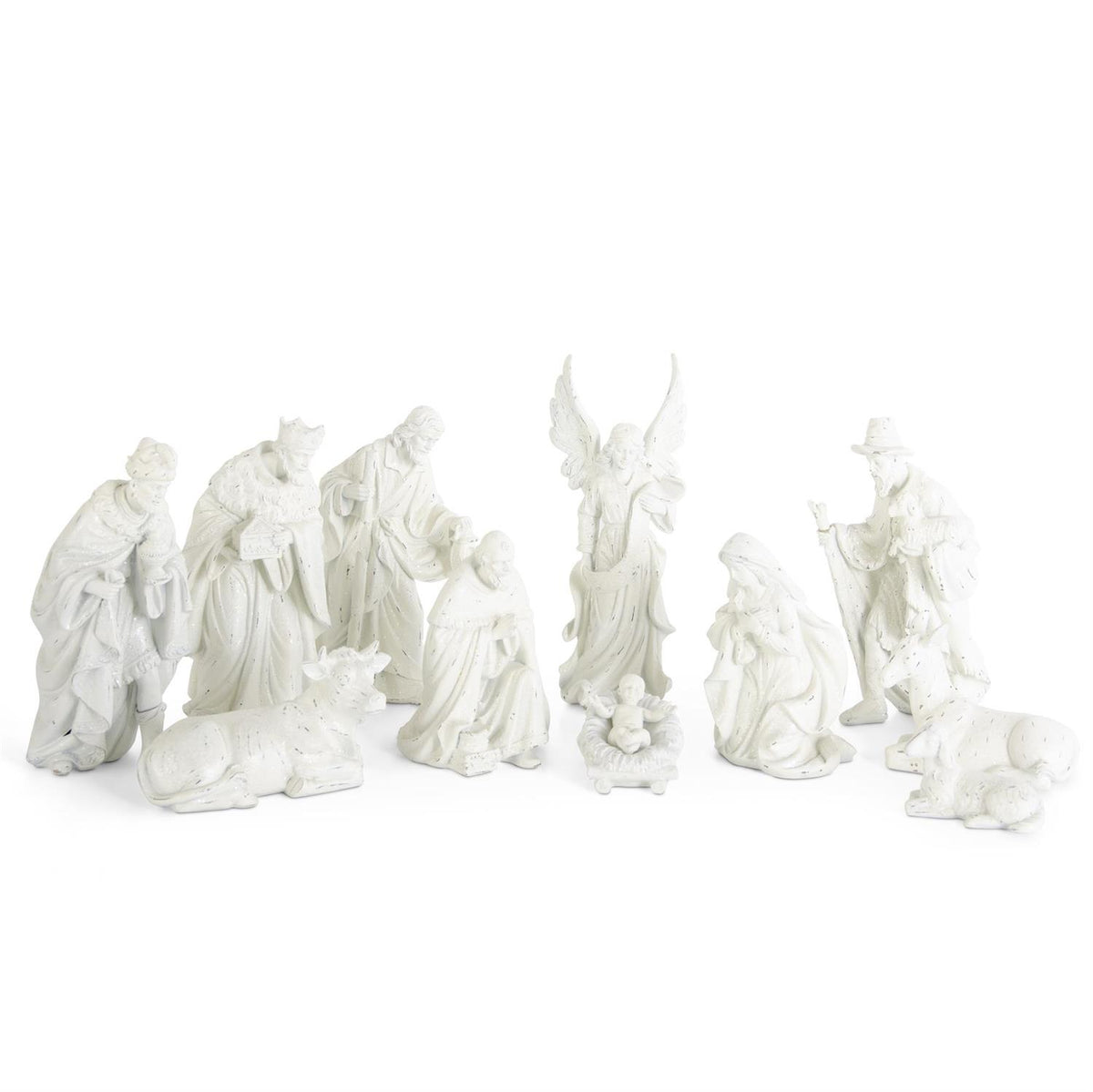 White Sugared Nativity Set - 9" - Set of 12 — view 1