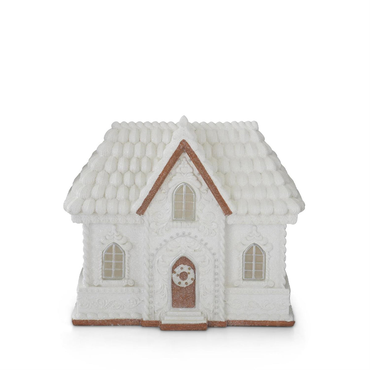LED Gingerbread House - 110" - White Glitter — view 1