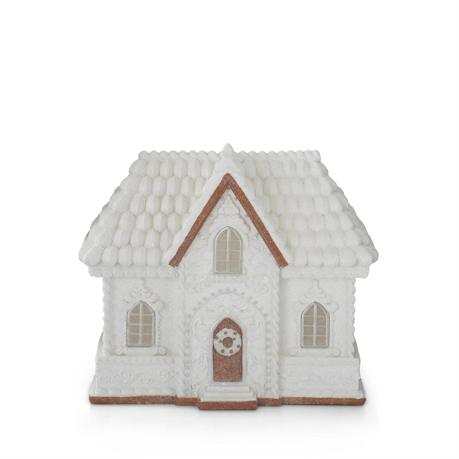 LED Gingerbread House - 110" - White Glitter