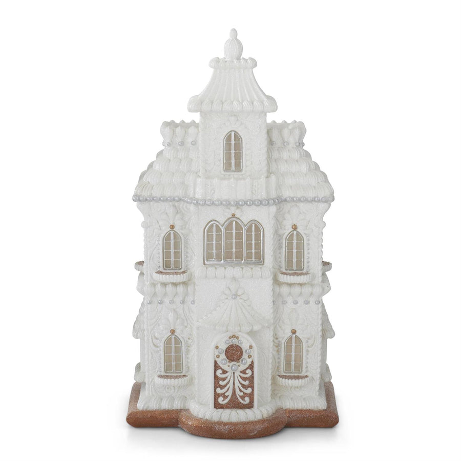 LED Gingerbread House - 24.25" - White Glitter