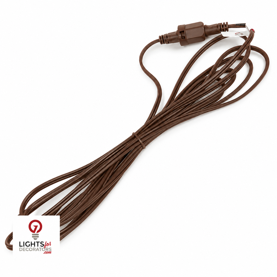 Low Voltage Extension Cord - 12' - Brown Brown