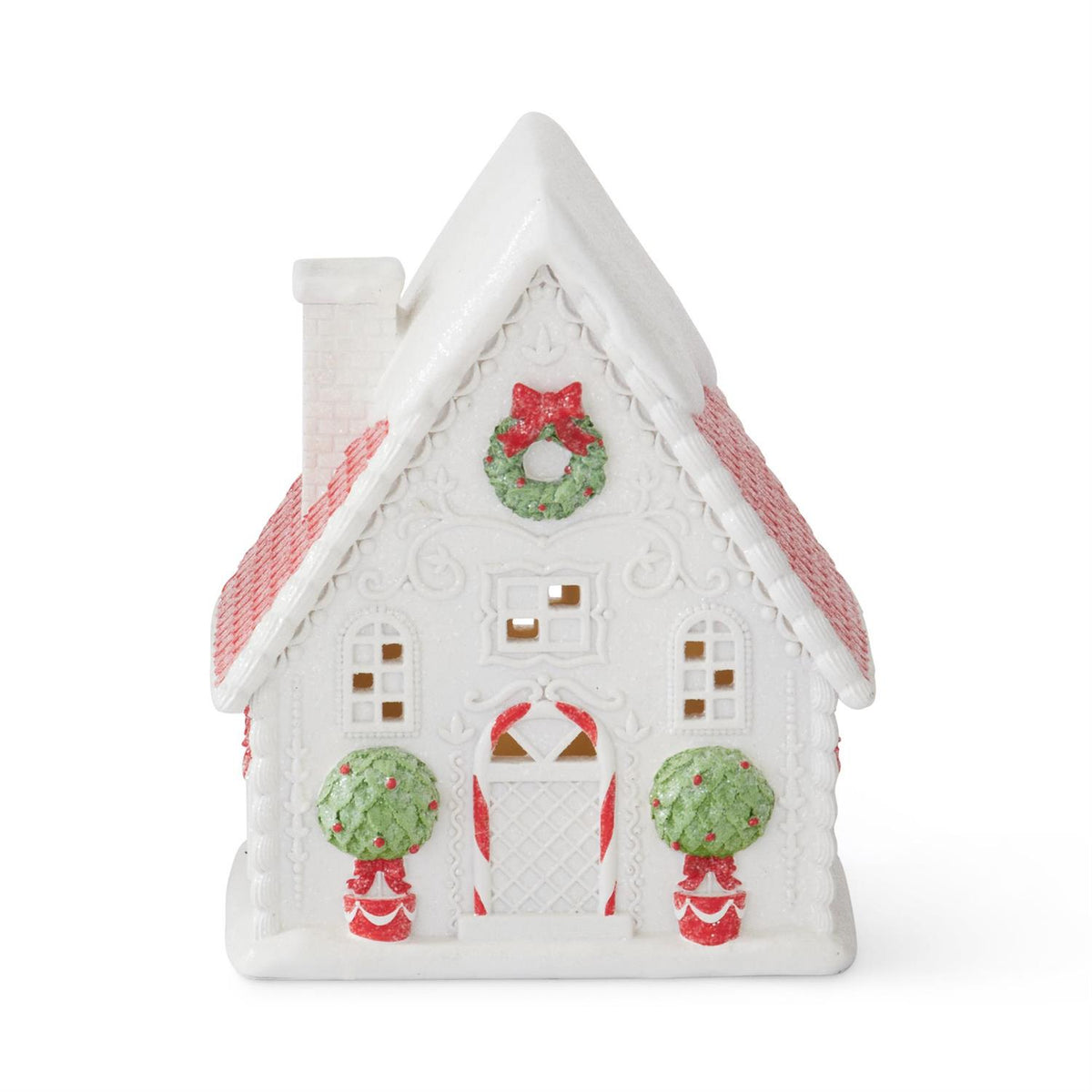 LED Christmas House - 9.25" - Glittered — view 1
