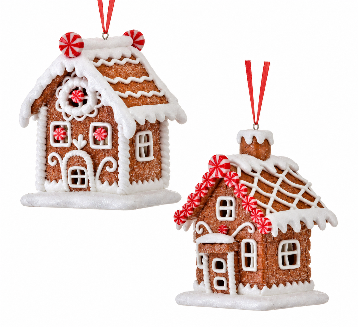 10" Gingerbread House Ornament - Set of 2 — view 1