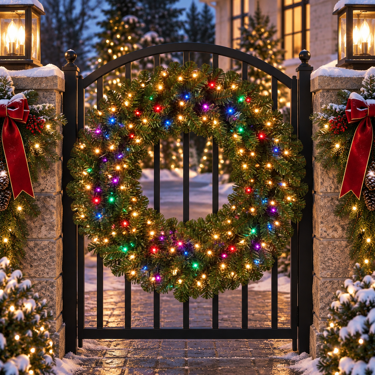 48" RGBWW Deluxe Oregon Wreath — view 2