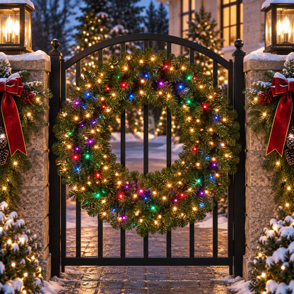 48" RGBWW Deluxe Oregon Wreath — view 2