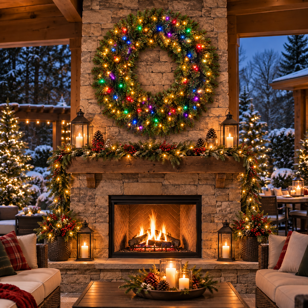 60" RGBWW Deluxe Oregon Wreath — view 2