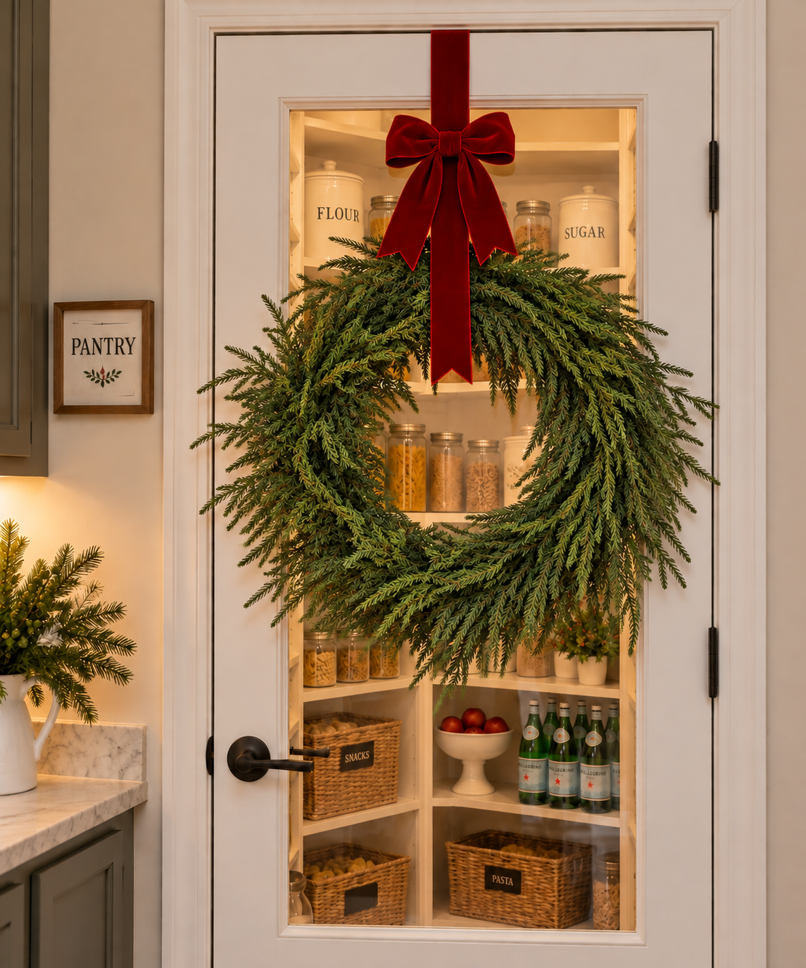 210" Just Cut Norfolk Pine Wreath — view 2