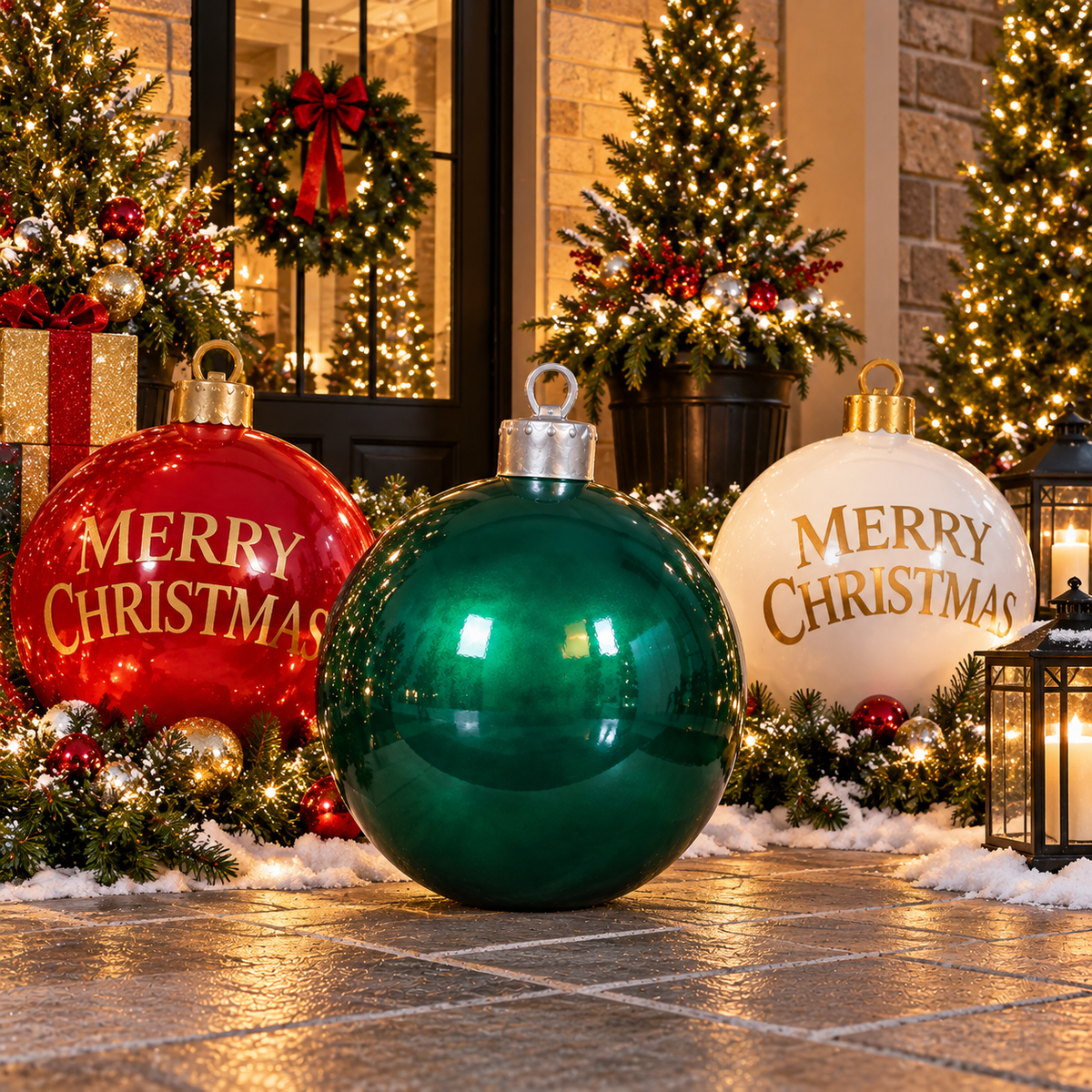 28" Ornament Resin Display - Green — view 2
