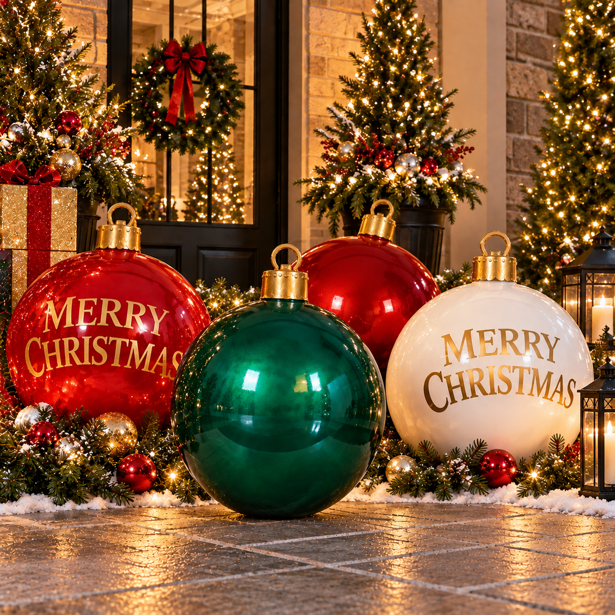 28" Ornament Resin Display - Red — view 2