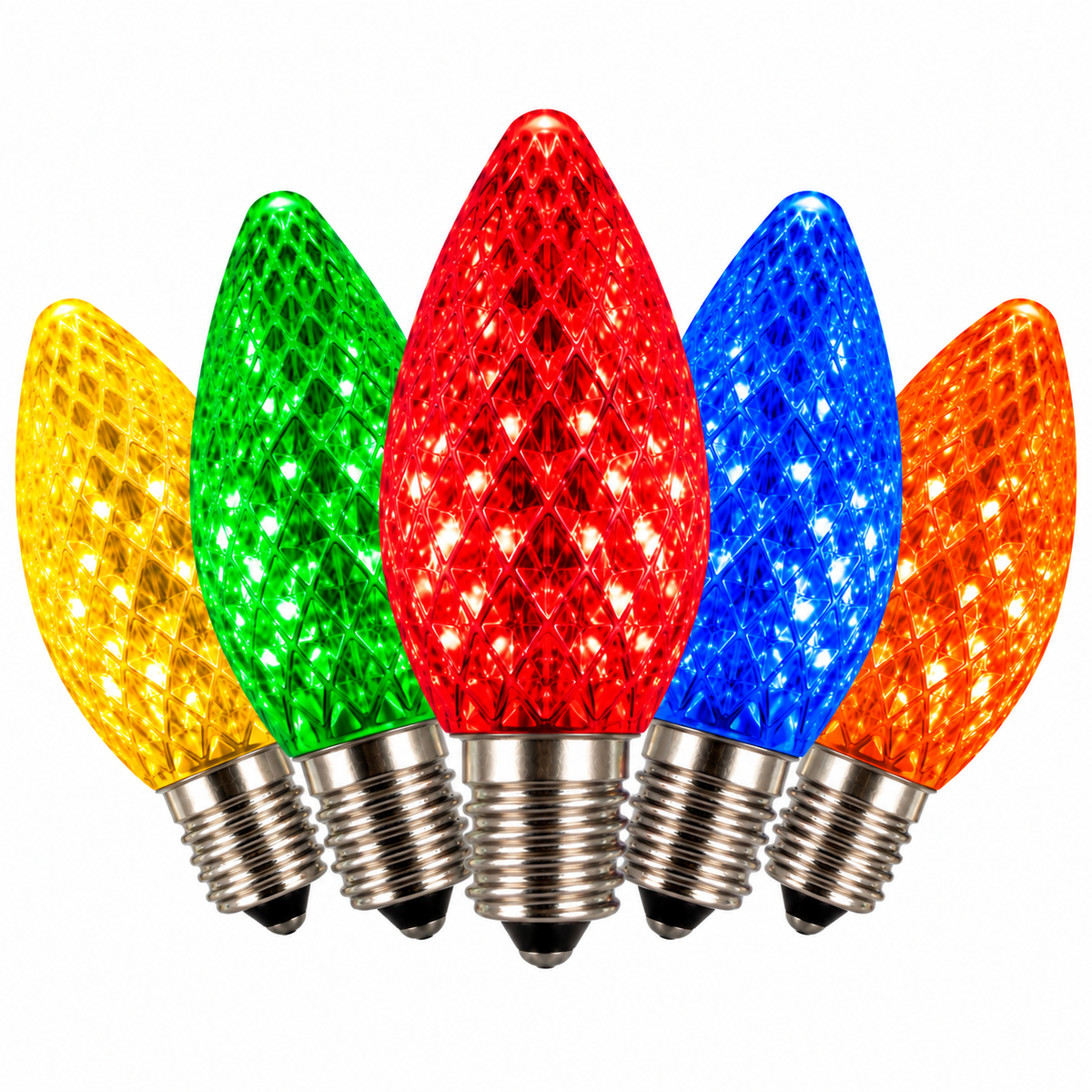 Multi Colored LED C7 - TruLit Pro Faceted LED Bulb - Steady — view 1