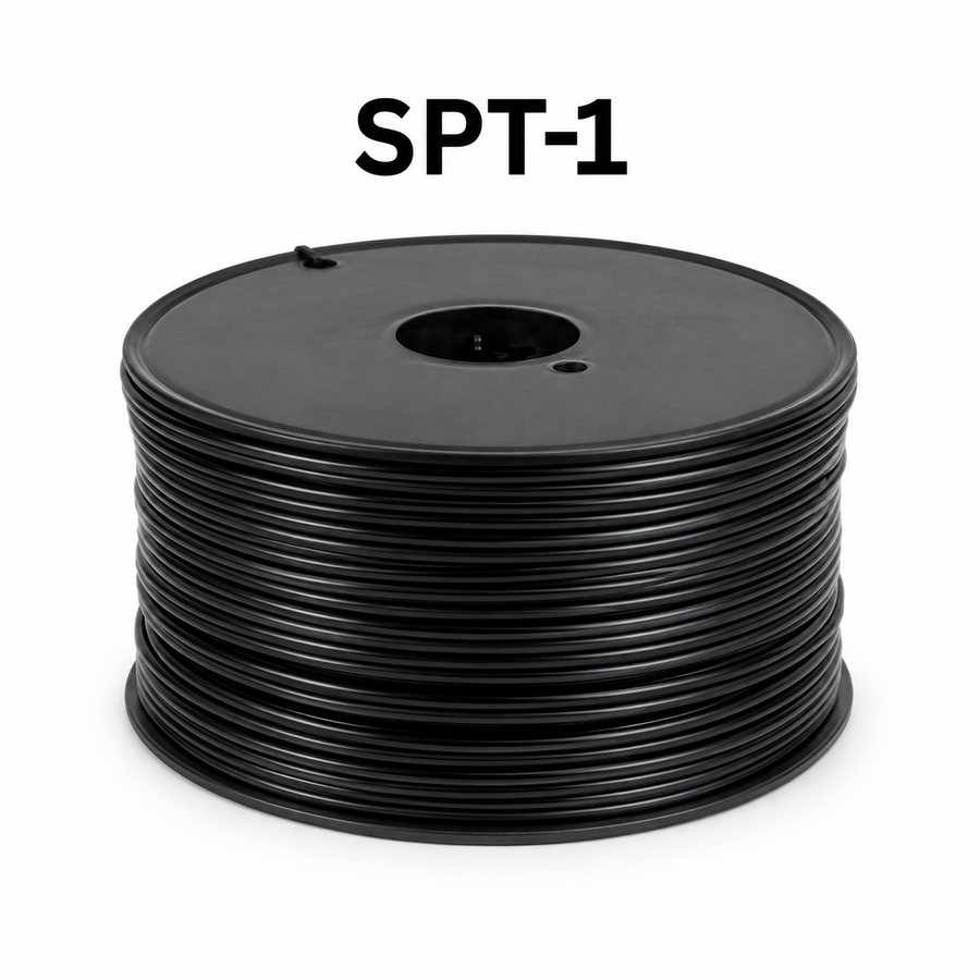 250' Black Wire (18AWG) - No sockets Black- 250'