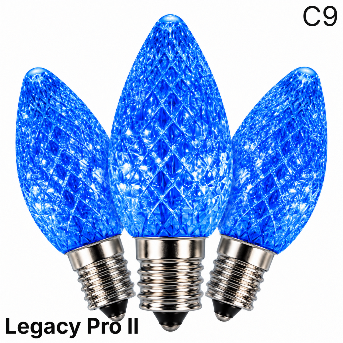 Blue LED C9 - LegacyPro II Faceted Bulb - Steady — view 1