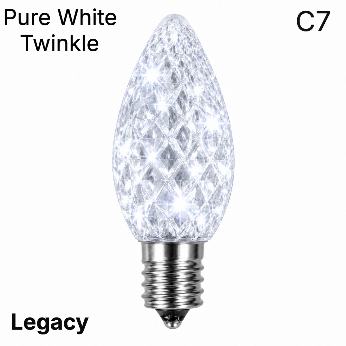 LED C7 SMD Bulb - PURE WHITE TWINKLE — view 1