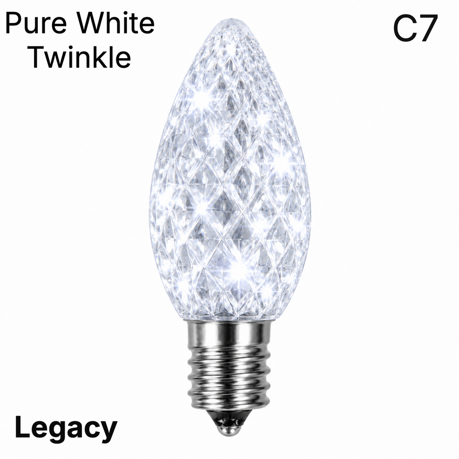 LED C7 SMD Bulb - PURE WHITE TWINKLE Pure White- LegacyPro