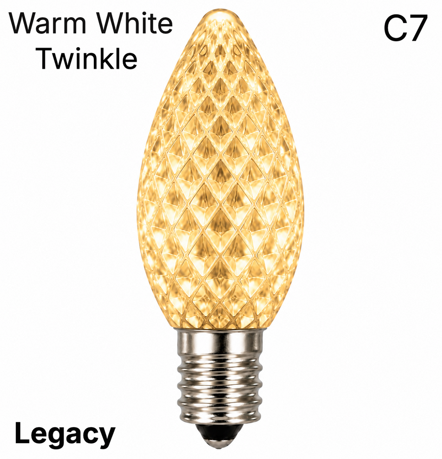 LED C7 SMD Bulb - WARM WHITE TWINKLE Warm White- LegacyPro