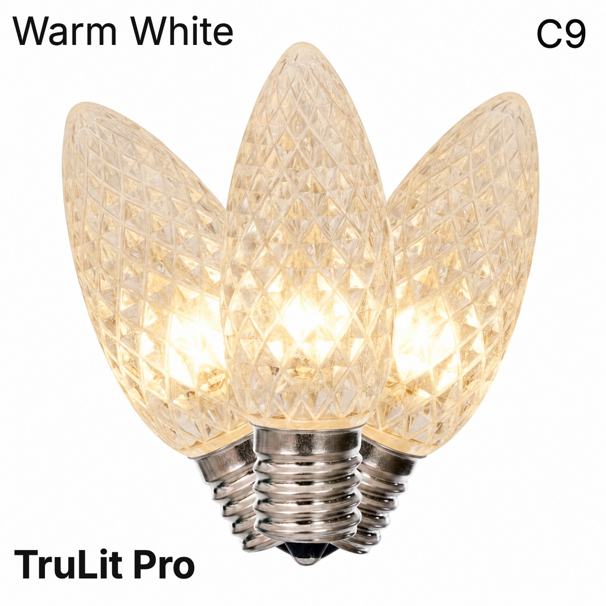 Warm White LED C9 - TruLit Pro Faceted Bulb - Steady — view 1