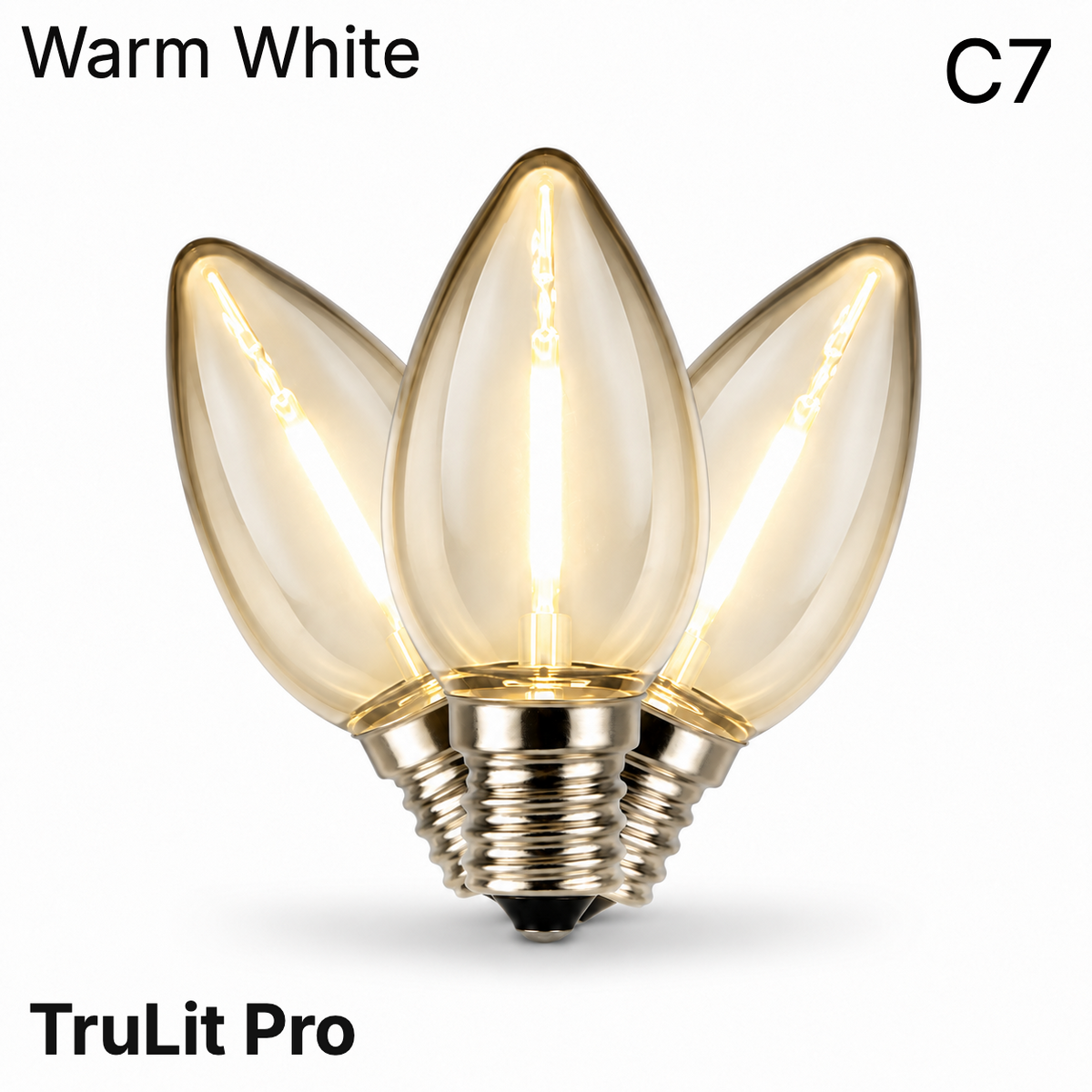 LED C7 Straight Filament Bulb - WARM WHITE 2700K — view 1
