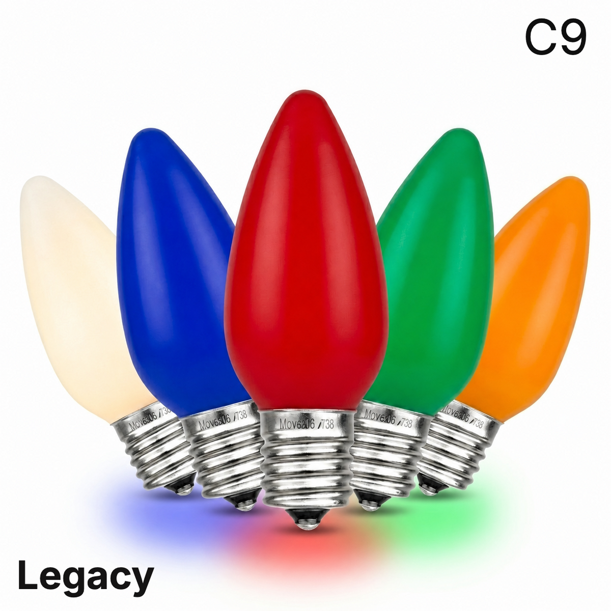 LED C9 SMD Bulb - OPAQUE Smooth MULTI-R/G/B/W/O — view 1
