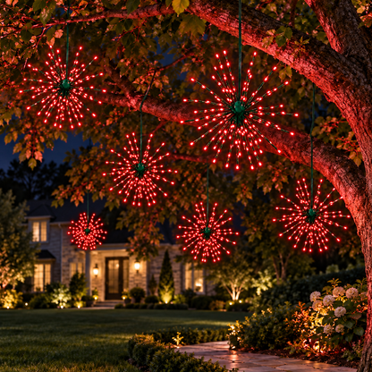 24" Red LED Spritzer - Twinkle - Green Frame — view 2