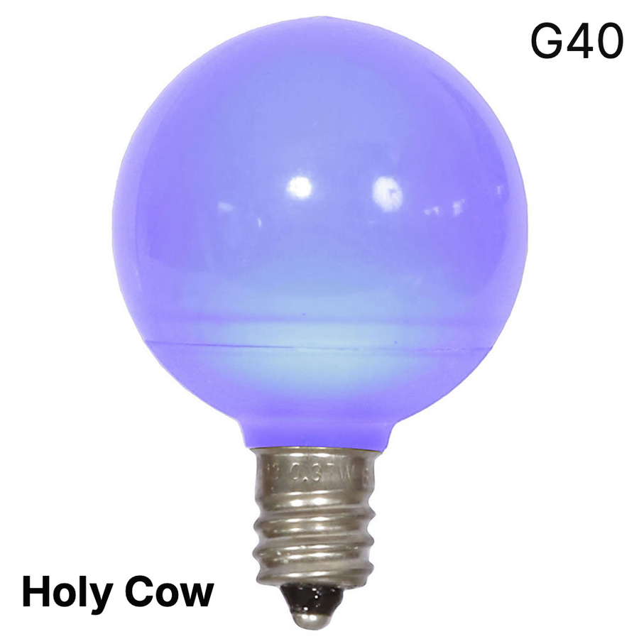 Blue LED G40 - Ceramic Smooth Bulb - Steady Blue