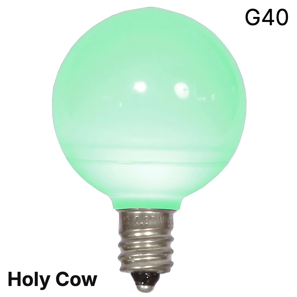Green LED G40 - Ceramic Smooth Bulb - Steady — view 1