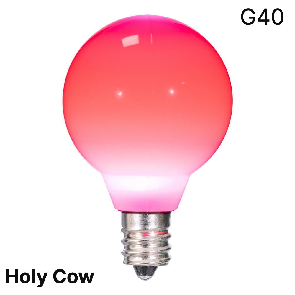 Red LED G40 - Ceramic Smooth Bulb - Steady — view 1