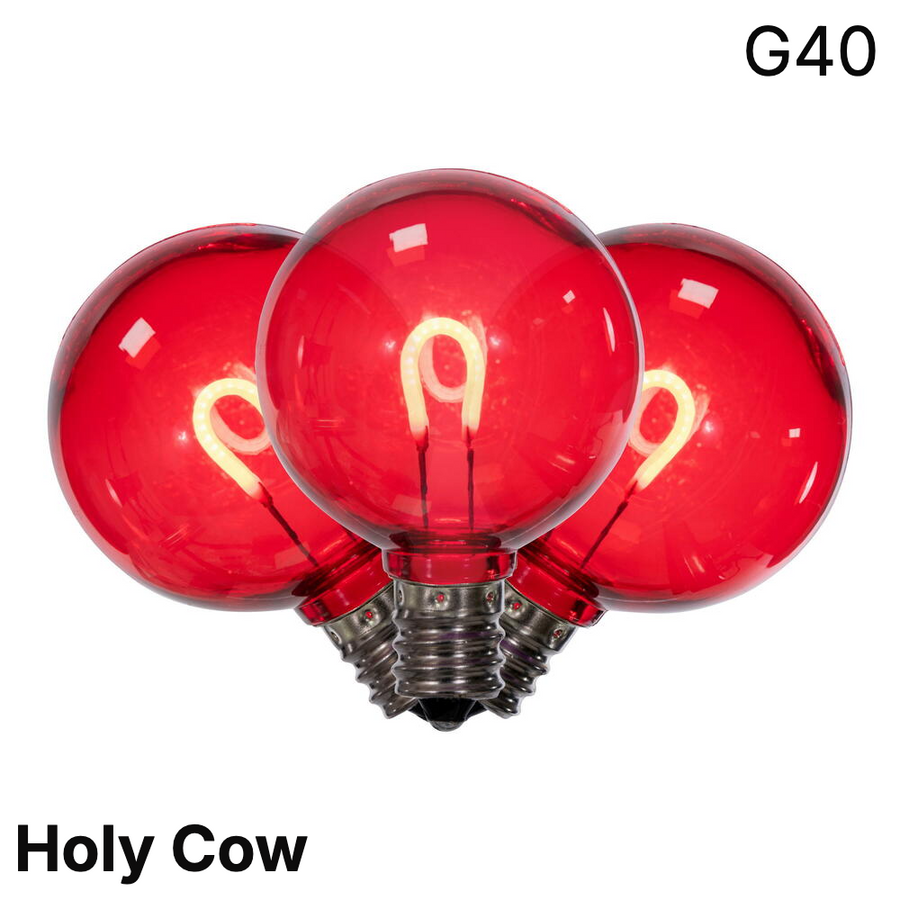 Red LED G40 - Arched Filament Bulb - Steady Red
