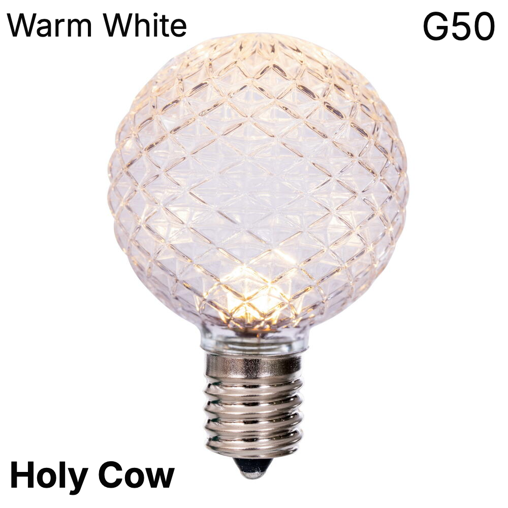 LED G50 Faceted Bulb - WARM WHITE — view 1