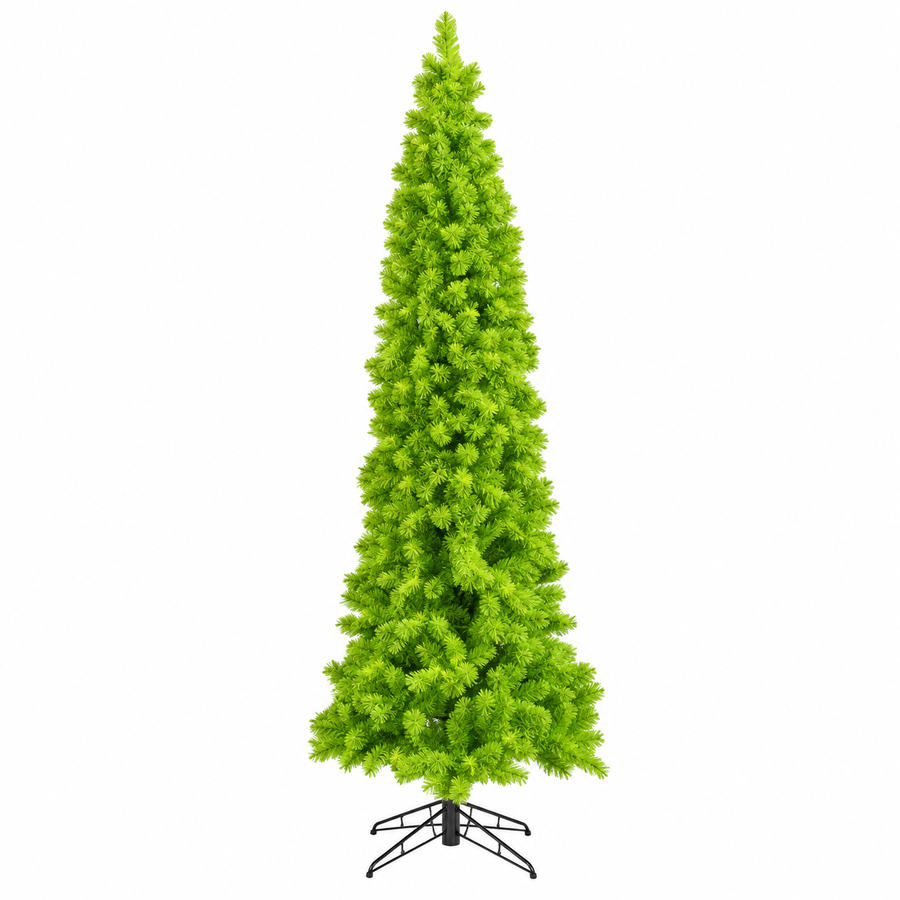 4.5' Designer Flocked Christmas Tree - Lime Green - Prelit