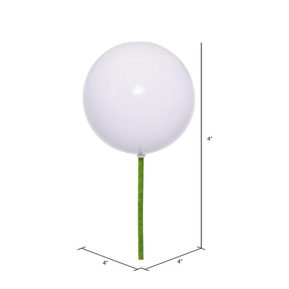 4" UV Treated Ball Ornament - White - Pearl - Set of 6 — view 2