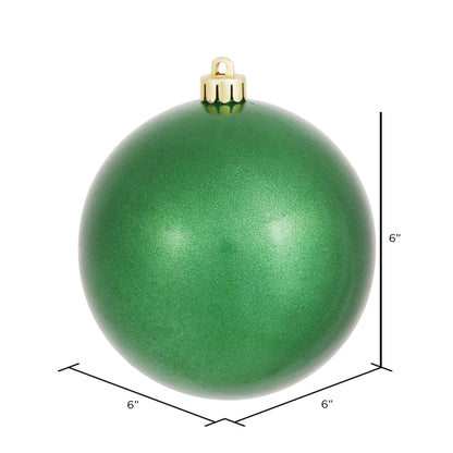 6" Shatterproof Ball Ornament - Green - Candy - UV Treated - Bag of 4 — view 2