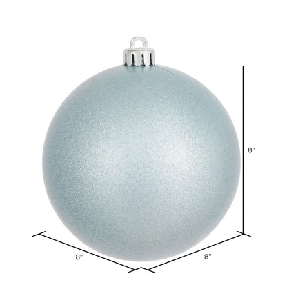 8" Shatterproof Ball Ornament - Baby Blue - Candy - UV Treated — view 3