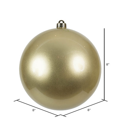 8" Shatterproof Ball Ornament - Champagne - Candy - UV Treated — view 2