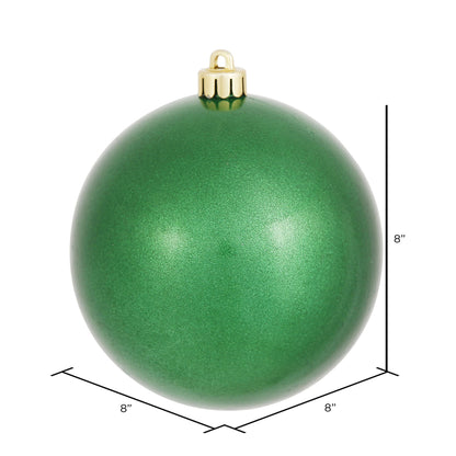 8" Shatterproof Ball Ornament - Green - Candy - UV Treated — view 2