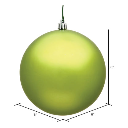 8" Shatterproof Ball Ornament - Lime - Matte - UV Treated — view 2