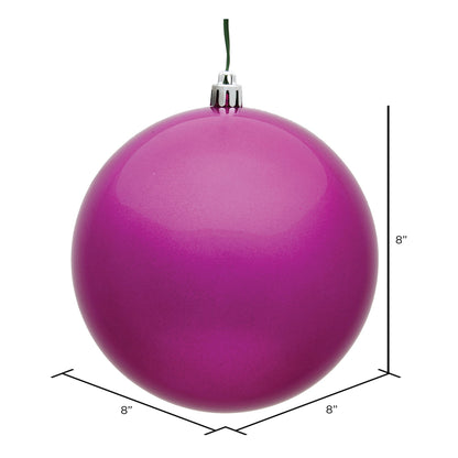 8" Shatterproof Ball Ornament - Gold - Candy - UV Treated — view 2