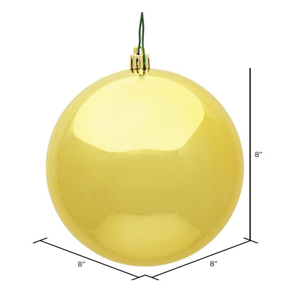 8" Shatterproof Ball Ornament - Hot Pink - Shiny - UV Treated — view 2