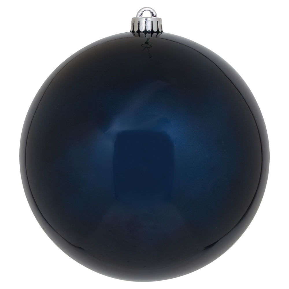 8" Shatterproof Ball Ornament - Midnight Blue - Candy - UV Treated — view 1