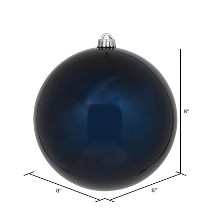 8" Shatterproof Ball Ornament - Midnight Blue - Candy - UV Treated — view 2